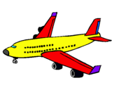 Dibujo Avión de pasajeros pintado por arnius