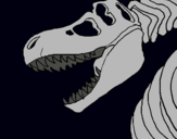 Dibujo Esqueleto tiranosaurio rex pintado por dino2811