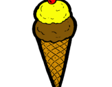 Dibujo Cucurucho de helado pintado por 51199