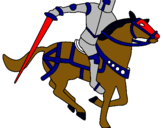 Dibujo Caballero a caballo IV pintado por fagi