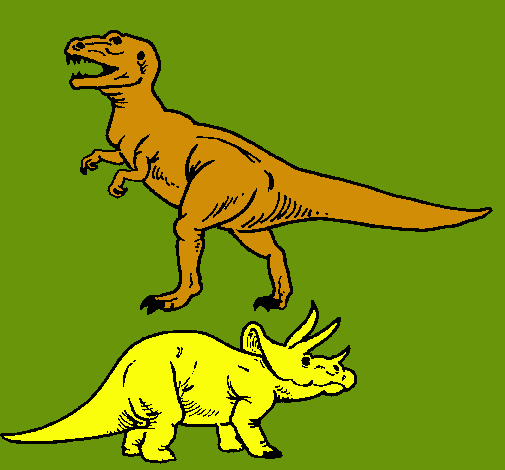 Triceratops y tiranosaurios rex