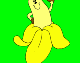 Dibujo Banana pintado por caricele