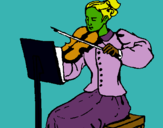 Dibujo Dama violinista pintado por daniela65