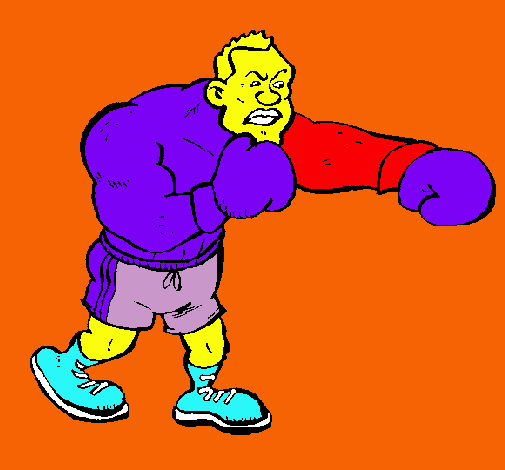Dibujo Boxeador pintado por anthony3