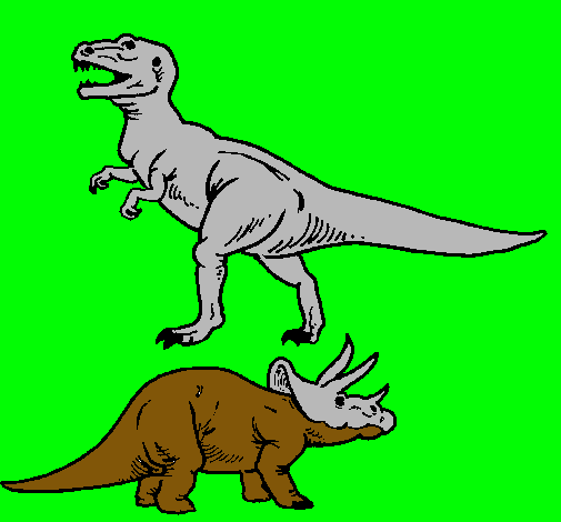 Triceratops y tiranosaurios rex