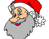Dibujo Cara Papa Noel pintado por reyez