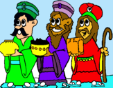Dibujo Los Reyes Magos pintado por cece