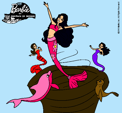 Barbie sirena contenta