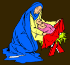 Dibujo Nacimiento del niño Jesús pintado por mariagijon