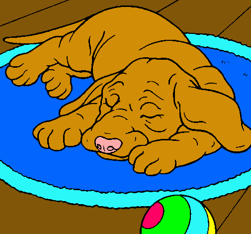 Dibujo Perro durmiendo pintado por naomipeque