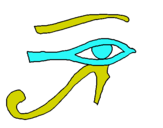 Dibujo Ojo Horus pintado por loredana