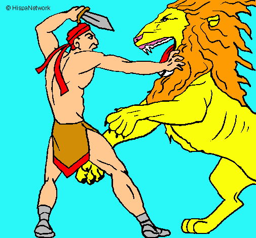 Gladiador contra león