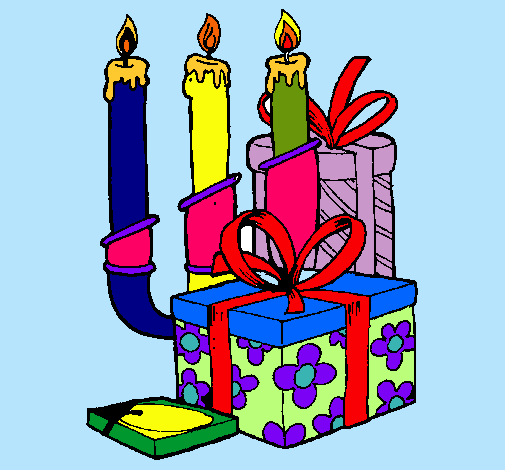 Candelabro y regalos