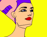 Dibujo Busto de Nefertiti pintado por menalmedra