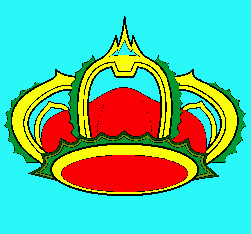 Dibujo Corona real pintado por montsita