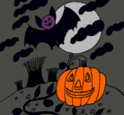 Dibujo Paisaje de Halloween pintado por carlabertoya