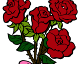 Dibujo Ramo de rosas pintado por diazgranadoz