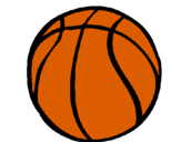 Dibujo Pelota de básquet pintado por basquetbol
