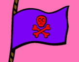 Dibujo Bandera pirata pintado por matu9