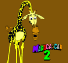 Dibujo Madagascar 2 Melman pintado por GOMILOCA