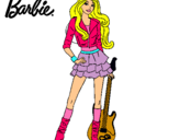 Dibujo Barbie rockera pintado por CristinaQuesada