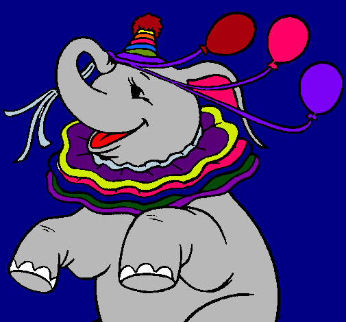 Elefante con 3 globos