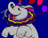 Dibujo Elefante con 3 globos pintado por hhhhhhhhhhhh