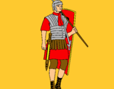 Dibujo Soldado romano pintado por cavallero