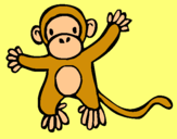 Dibujo Mono pintado por trevor