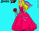 Dibujo Barbie vestida de novia pintado por Chechy