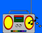 Dibujo Radio cassette 2 pintado por axel07