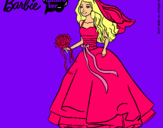 Dibujo Barbie vestida de novia pintado por xocnitl