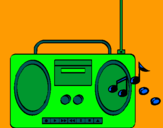 Dibujo Radio cassette 2 pintado por radioleeeeee