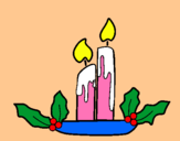 Dibujo Velas de navidad pintado por mariaborrero