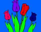 Dibujo Tulipanes pintado por naturalesa