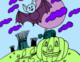 Dibujo Paisaje de Halloween pintado por gggggggggggg