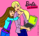 Dibujo El nuevo portátil de Barbie pintado por barbie123