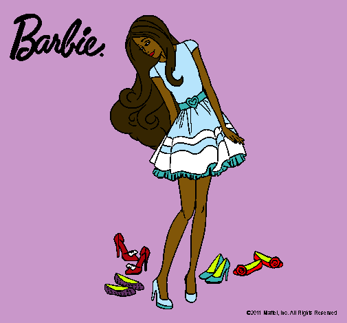 Barbie y su colección de zapatos