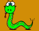 Dibujo Serpiente 3 pintado por rubelish