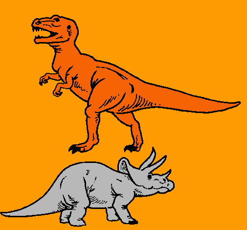 Triceratops y tiranosaurios rex