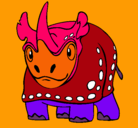 Dibujo Rinoceronte pintado por pighv