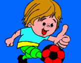 Dibujo Chico jugando a fútbol pintado por ana-garcialu
