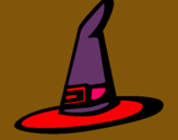 Dibujo Sombrero de bruja pintado por amey