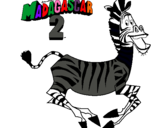 Dibujo Madagascar 2 Marty pintado por neylan