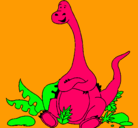 Dibujo Diplodocus sentado pintado por jgfd