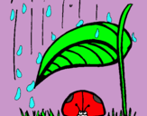 Dibujo Mariquita protegida de la lluvia pintado por fernanda08