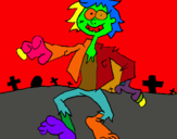 Dibujo Zombie pintado por PECES