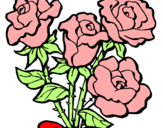 Dibujo Ramo de rosas pintado por siisi 