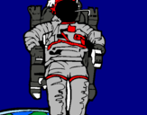 Dibujo Astronauta pintado por espasio