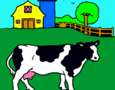 Dibujo Vaca pasturando pintado por anto07